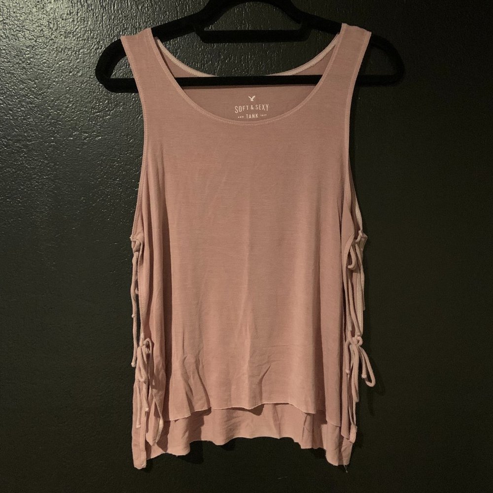 Light Pink Side Tie-Tee